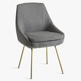 Tweed Mathis Stationary Desk Chair - Charcoal