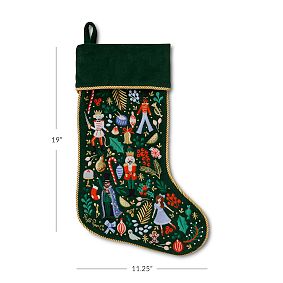 Rifle Paper Co. Nutcracker Embroidered Stocking