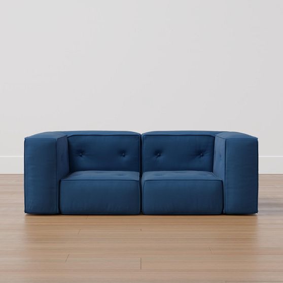 Cushy Piped Trim Loveseat Set (65")