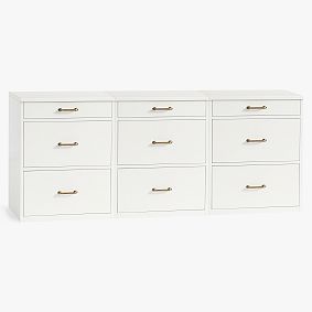 Waverly 9-Drawer Triple Chest Set (69w x 21d")