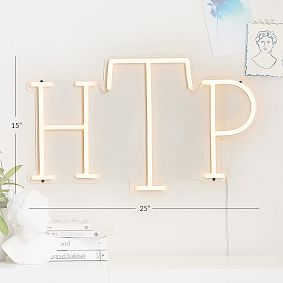 Create Your Own - Block Monogram Neon LED Wall Light