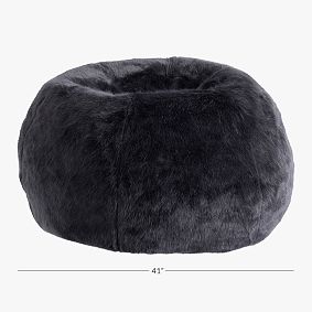 Large Iced Faux-Fur Periscope Bean Bag Chair