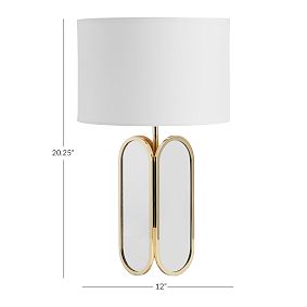 Mirrored Metallic Table Lamp
