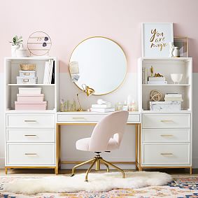 Open Box:  Performance Everyday Velvet Andie Swivel Desk Chair - Rose