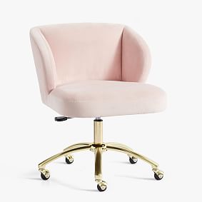 Open Box:  Performance Everyday Velvet Rose Wingback Swivel Desk Chair