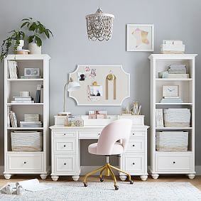 Open Box:  Performance Everyday Velvet Andie Swivel Desk Chair - Rose