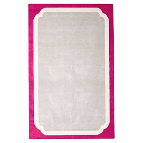 Color Pop Pink Border Rug