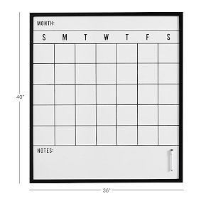 No Nails Oversized Framed Dry Erase Calendar