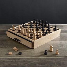 Luxe Maple Collection - Chess &amp; Checkers