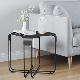 Metal Cross Leg Side Table