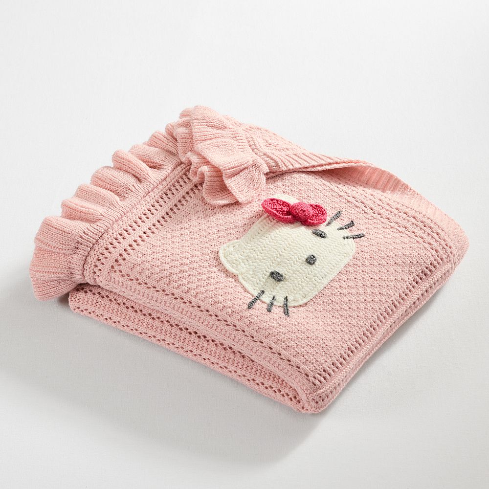 Hello Kitty® Crochet Throw - 40x50, Pink