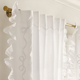 LoveShackFancy Bows Border Light-Filtering Curtain