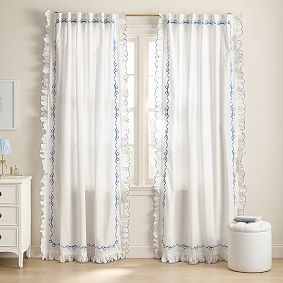 LoveShackFancy Bows Border Light-Filtering Curtain