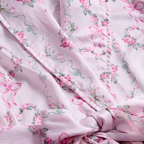 LoveShackFancy Floral Heart Silky Robe