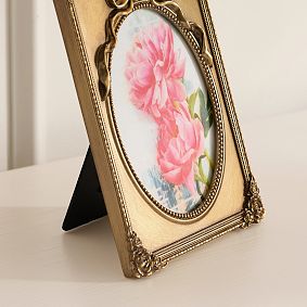 LoveShackFancy Gold Bow Rectangle Frame (5"x7")