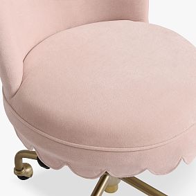 Scallop Skirt Swivel Desk Chair