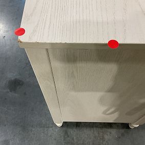 Open Box: Camille 6 Drawer Dresser (55&quot;W x 19&quot;D) - Bleached Bone