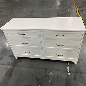 Open Box: Hampton 6-Drawer Dresser (56&quot;W x 19.5&quot;D) - Simply White
