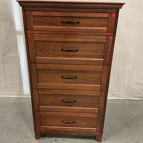 Open Box: Hampton Tall Chest of Drawers (28&quot;W x 19&quot;D) - Dark Walnut