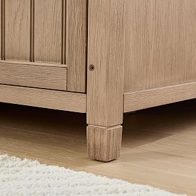 Beadboard Full Corner Storage Lounge Bed