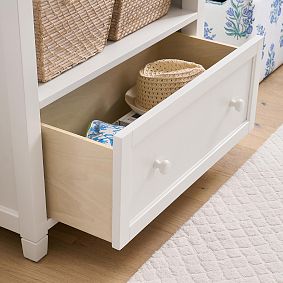 Beadboard Wide Bookcase with Drawer (32")
