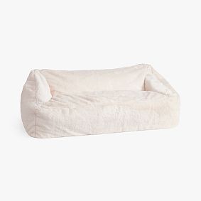 Open Box: Double Modern Bean Bag Lounger - Polar Bear Faux Fur Ivory