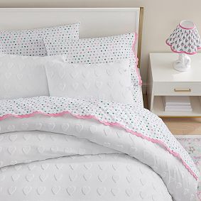 Roller Rabbit Tufted Hearts Duvet Cover