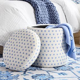 Roller Rabbit Round Storage Ottoman