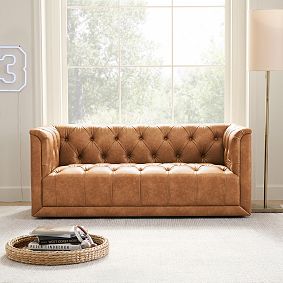 Chesterfield Square Arm Loveseat Set (64")