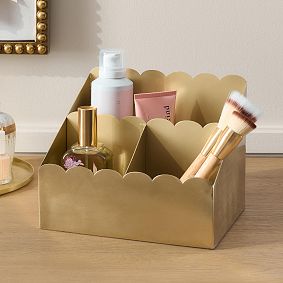 Gold Scallop Desktop Organizer