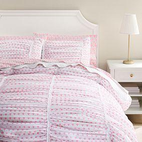 Roller Rabbit Hearts Ruched Duvet Cover