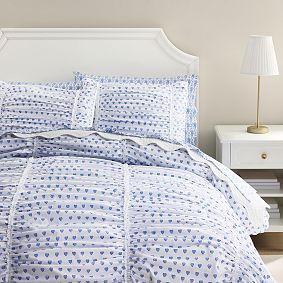 Roller Rabbit Hearts Ruched Duvet Cover