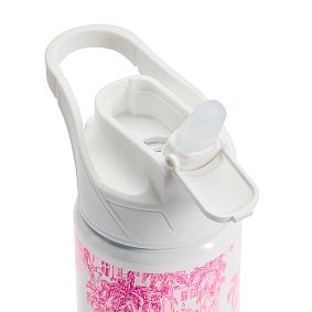 Colby Lilly Pulitzer Quilted Pink Toile Flip Straw Water Bottle