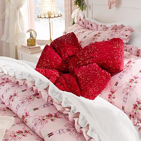 LoveShackFancy Sequin Bow Pillow