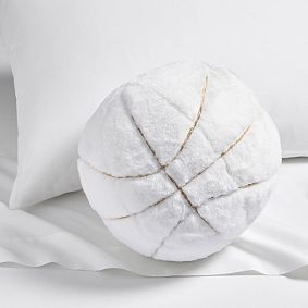 Faux Fur Basketball Pillow