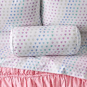 Roller Rabbit Disco Hearts Bolster Pillow