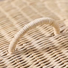 LoveShackFancy Woven Bow Lidded Hamper