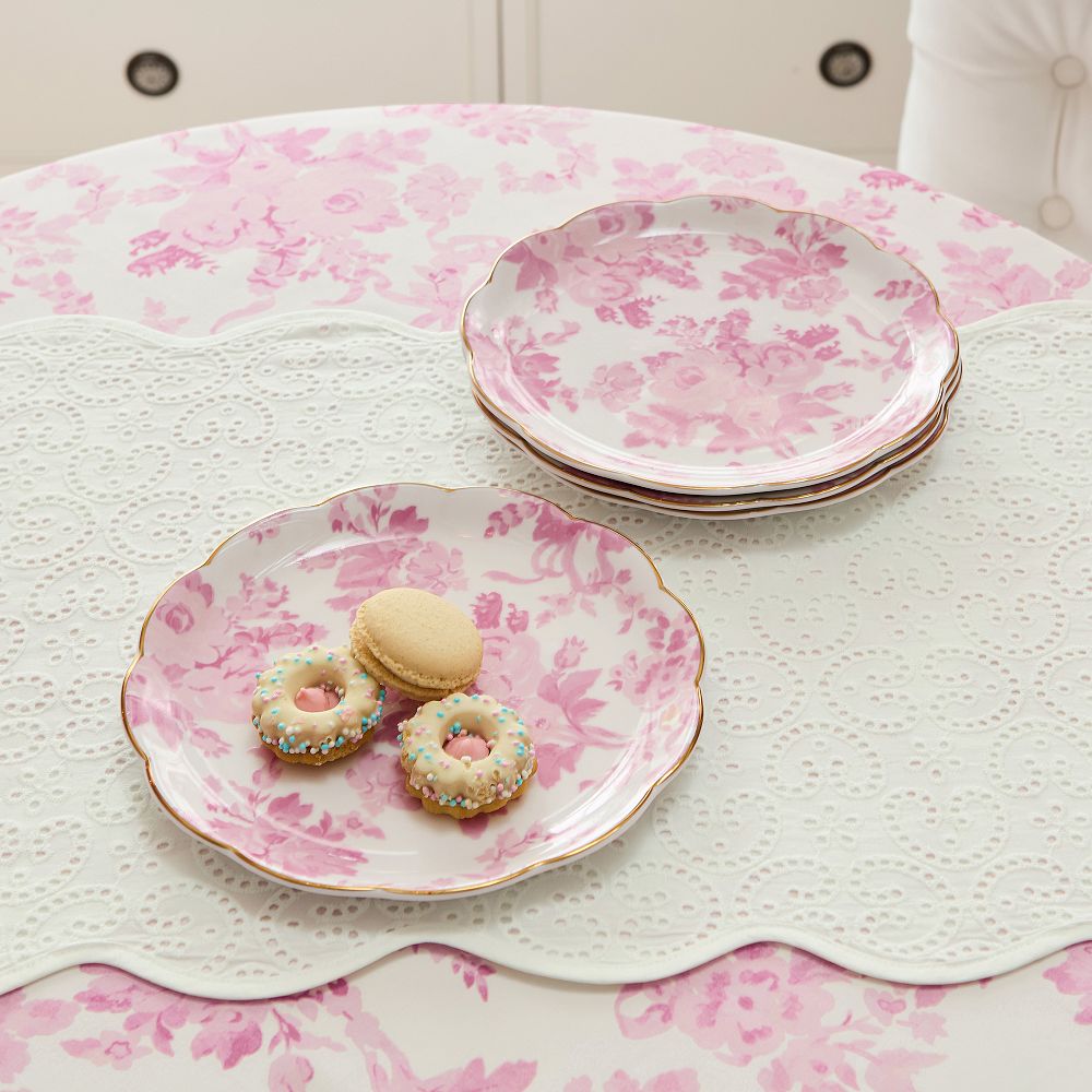 LoveShackFancy Porcelain Scalloped Salad Plates - Set of 4