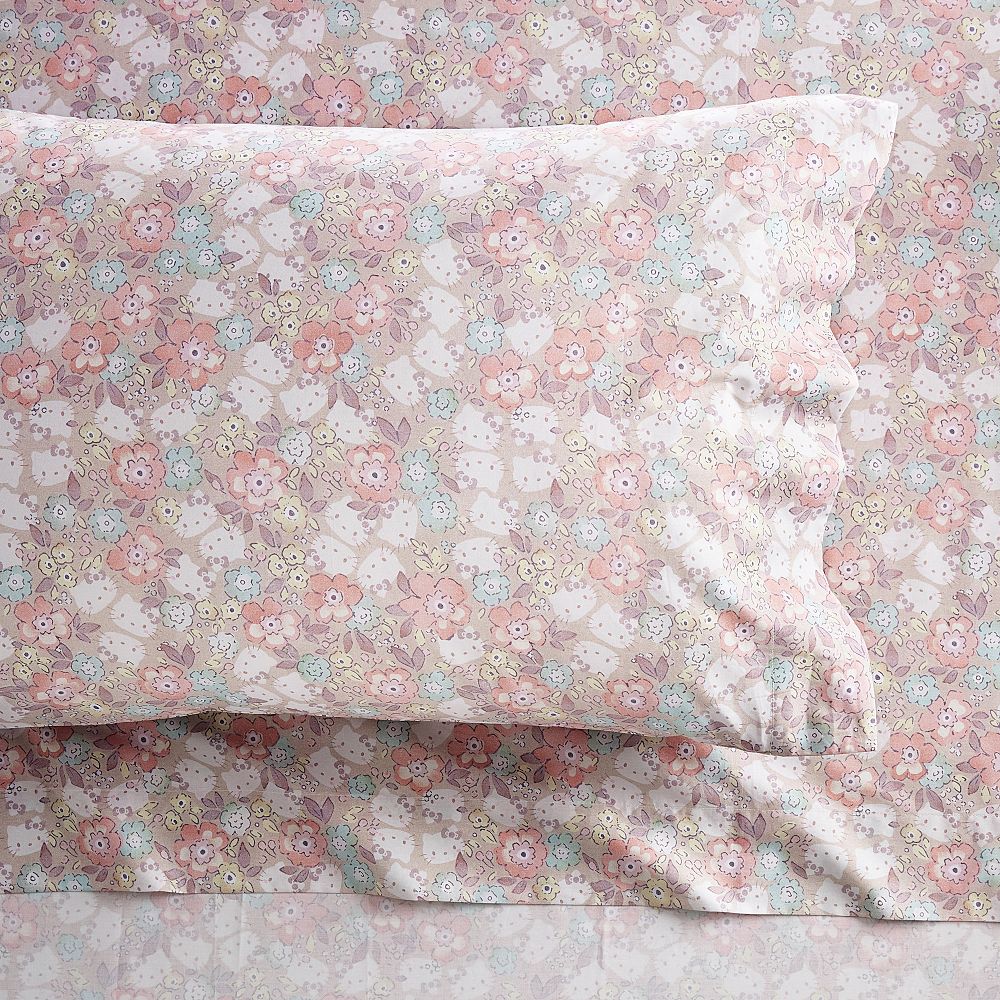 Hello Kitty® Heritage Floral Sheet Set - Queen, Warm Multi