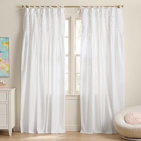 Smocked Top Light-Filtering Curtain
