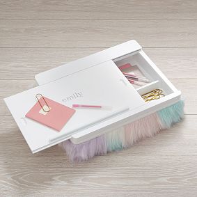 Open Box:  Faux-Fur Super Storage Lapdesk