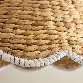 Hudson Scallop Rattan Flush Mount (18")