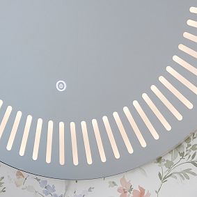Light-Up Sunburst Round Mirror (30")