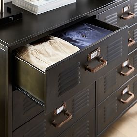 Locker 8-Drawer Wide Dresser (47.5w x 19d")