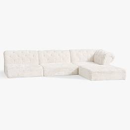 Cushy Roll Arm Super Sectional Set
