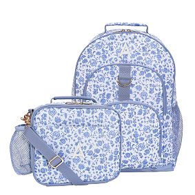 Gear-Up Blue Ditsy Backpack &amp; Cold Pack Lunch Bundle