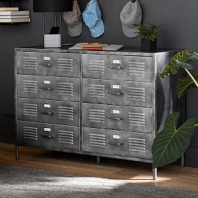Locker 8-Drawer Wide Dresser (47.5w x 19d")