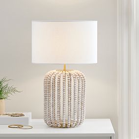 Remy Wood Bead Table Lamp (20")