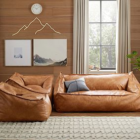 Modern Bean Bag Lounger Sectional Set