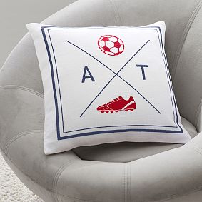 Soccer Monogram Pillow Cover